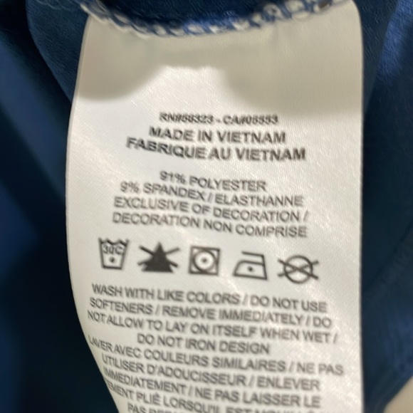 Nike Blue Dri Fit Polo Golf Shirt Size L - Picture 6 of 7